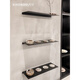 Yiting wall storage rack metal straight layer partition wall decoration rack punch-free shelf living room wall hanging L plate length 100 width 20 height 5 black
