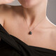 Tahitian 18K gold diamond black pearl pendant 10-11mm high light seawater pearl necklace for mother and wife