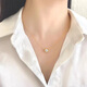 Classic bull head 18K gold large moissanite diamond au750 color gold necklace rose gold clavicle chain gift 1 carat moissanite rose gold (single pendant)