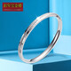 Centennial Baojinxiang platinum bracelet women's platinum bracelet pt950 love journey bracelet semi-solid oval concubine bracelet 53mm about 7.6-7.8 grams wide about 3.5mm