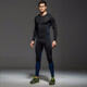 Yihaote (yihaote) spring and summer thickened velvet thermal tights for men quick-drying long-sleeved fitness clothes for men high elastic sports basketball running sweat-absorbent elite black pants + blue and silver suit need to add velvet to take a message L (170-175 height. 120-135 Jin Jin equals 0.5 kg)