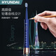 HYUNDAI Electric Toothbrush Adult Rechargeable Couple Set Sonic Fully Automatic Soft-Bristled Men and Women Men's and Women's Valentine's Day Gift Couple Set White + Blue Total 6 Brush Heads