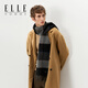 ELLE gift box 100% wool plaid scarf for men autumn and winter warm business versatile Christmas gift birthday