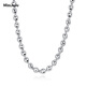Miss JuJu pt950 platinum necklace for men and women, platinum flower bead chain, domineering men's model, thick Buddhist beads laser bead plain chain, weight 51.48g, length 62cm, thickness about 7.0mm,