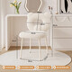 Hangxuan Shijia Makeup Stool White Dressing Stool Girls Bedroom Dressing Table Chair Back Makeup Stool Bonnie Bear Makeup Chair Pure White Lamb-Fixed Style