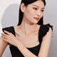 Luk Fu Schmuck Gold Blume Gold Halskette Set Kettengeschenk GJGTBN0009 3,77 Gramm (einschließlich Arbeitskosten 690 Yuan)