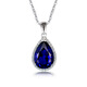 Menbin sapphire pendant 925 silver plated 18K gold tanzanite color gemstone drop-shaped color gemstone necklace pendant for women without chain