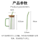 Jonas water cup, good-looking Internet celebrity, retro milk tea cup, coffee straw cup, adult office men's and women's large-capacity milk cup, square bamboo lid glass cup [green] 400ml