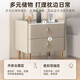 Panshan Linyu Bedside Table Modern Simple Bedroom Small Cabinet Bedside Slate Storage Cabinet White + Black 40*40*50cm