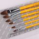 Hongxin Stationery, Water Chalk, Acrylic Oil Paint Brush, Van Gou 826 Wolf Hair Gouache Brush, Oil Paint Brush, Single Number 6 Set
