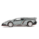 MECHILE car model children's toy car model alloy simulation car with door opening sound and light pull-back car Lamborghini - silver gray 1:32