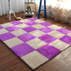 Zhonghong foam puzzle carpet covers the whole tatami bedroom, children's game mat, suede splicing carpet, EVA can be cut and customized, princess large area single piece, purple 31*31CM, small piece, single color