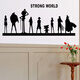 Jumengwu Creative Office Study Company Corporate Culture Wall School Classroom Dormitory Inspirational Wall Sticker DWM1203 Black