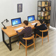 Premium Elements Nordic Solid Wood Computer Desk Desktop Home Desk Bedroom Simple Study Writing Desk Office Long Table Solid Wood Table 120*60*75 Thickness 5cm