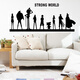 Jumengwu Creative Office Study Company Corporate Culture Wall School Classroom Dormitory Inspirational Wall Sticker DWM1203 Black