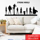 Jumengwu Creative Office Study Company Corporate Culture Wall School Classroom Dormitory Inspirational Wall Sticker DWM1203 Black