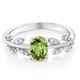 GEM STONE KING green peridot ring for women, 925 silver inlaid with 1.01 carat colored gemstones, as a Valentine’s Day gift for your girlfriend, US No. 9