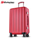 Echolac Trolley Case Aluminum Frame Suitcase Suitcase Men's and Women's TSA Code Lock Universal Wheel Pure PC Boarding 8 Wheels PCT008E Red [Aluminum Frame Closed] 28 Inch Max