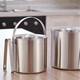 B&y double-layer stainless steel ice bucket with lid, red wine bucket, champagne bucket, spit bucket, portable handle type, large (3 liters)