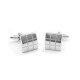 Geremen cufflinks men's light luxury crystal French shirt cuff nails men's sleeve nails Father's Day Valentine's Day gift XK27 silver square