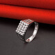 Yuan Shengfu's new PT950 square imitation diamond platinum ring, fashionable men's platinum ring, adjustable promotion, 5.54 g