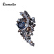 Eternelle French eternal Austrian crystal brooch feminine corsage autumn and winter accessories dual-use sweater chain pendant gray