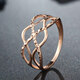 Damuni Korean version 18K gold rose gold large hollow ring K gold color gold ring women's AU750 Valentine's Day gift No. 16