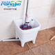 Rongjie automatic drain household large wash mop pool without dirty hands ceramic balcony desk control small bathroom square mop pool No. 001 (length 44 width 39) + Taiwan control anti-blocking