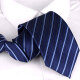 GLO-STORY zipper tie men's business formal wear trendy 8cm tie gift box blue fine twill