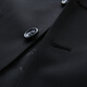 OMAX suit men's suit Korean style slim three-piece suit business casual professional formal suit groom and best man wedding dress black two-button top + trousers + vest 170/L (118-125Jin Jin is equal to about 0.5 kg)