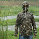 Zhuochi (ZHUOCHI) summer outdoor bird-watching photography leaves quick-drying breathable bionic camouflage fishing clothing lure sun protection clothing hooded aquatic camouflage M (height 165-170)