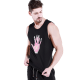 cabrakalani summer vest men's sports comfortable top sleeveless bottoming shirt thin suspender fitness slim casual men's vest A2CK2 solid color palm pattern XL (110-140Jin [Jin equals 0.5 kg])