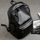 Langfei Backpack Men's Backpack Casual Large Capacity Travel Computer Bag Korean Version High School Student Bag Trendy Leather Bag Limited Edition Black