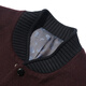 Hongdu Wool Jacket Men's Jacket Fashionable Knitted Baseball Collar Middle-aged Casual Top Maroon JD2875-2 M 170/88M