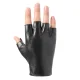 Manchaster Fingerless Fighting Gloves Fashion Leather Half Finger Gloves Men's Thin Motorcycle Driving Half Sheepskin Gloves Black M