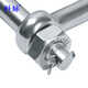 Kemai 304 stainless steel D-shaped safety shackle U-shaped lifting cotter pin with nut shackle D-shaped national standard high-strength U-shaped American safety shackle 304 material M10