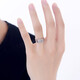 Yuan Shengfu's new PT950 square imitation diamond platinum ring, fashionable men's platinum ring, adjustable promotion, 5.54 g