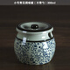 Japanese style four seasons underglaze color high temperature resistant ceramic salt jar chili oil spicy jar kitchen lard jar seasoning jar seasoning jar seasoning box small blue and white seasoning jar (with porcelain spoon) 300ml