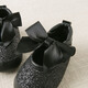 David Bella (Dave/Bella) Herbst Baby Girl Bow Babyschuhe Neugeborene Weiche Sohle Frontschuhe Glanz schwarz 115 (Schuhlänge 11,5 cm)