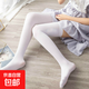 White silk Japanese Lolita white stockings cute jk pantyhose student Lolita knee-high stockings for women 1 pair velvet white knee-high socks 52cm one size