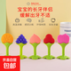 Baby Teething Stick Three-dimensional Fruit Teether Baby Silicone Chewable Newborn Teething Device Soothing Teether Toy Grape + Strawberry Bag Food Grade Silicone-Fruit Teether Sheet