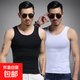 Thousands of people new round neck men's modal vest summer ice silk breathable fitness tight hurdles sleeveless black-polyester vest XL