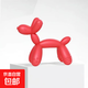 Balloon dog teether baby teething stick anti-eating baby silicone bite glue soothing small toy food grade baby teether - red 1 pack