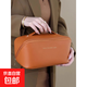 New high-end large-capacity toiletry and cosmetic storage bag, portable pillow storage bag for outings - random color, high-end pillow cosmetic bag - mocha brown