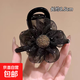 Rhinestone polka dot mesh sunflower clip for women 2025 new high-end bubble shark clip back of head hair clip black 1 piece