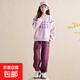 Girls Autumn Clothing Set 2025 New Fashionable and Western Style Medium and Large Children's Sweaters Sports Casual Pants Girls Spring and Autumn WX-267 Purple Spring and Autumn Style 150cm