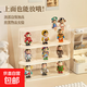 Blind box storage display stand Bubble Mart display cabinet small figurine doll doll cloth transparent dust-proof box arc single layer * 1 pack - free of glue / thickened and strong