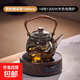 Steaming and boiling integrated glass teapot kettle thickened high temperature resistant teapot household electric ceramic stove cooking beam kettle thick handle beam kettle 1000ml + 8 gears 1300w wood color electric ceramic stove