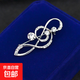 Diamond-encrusted musical note fashion brooch anti-exposure corsage brooch music symbol simple and versatile clothing accessories surround musical note-silver