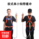 New national standard European-style full-body five-point high-altitude work safety belt construction site double hook outdoor anti-fall safety belt electrician European-style buffered single small hook 2-meter rope